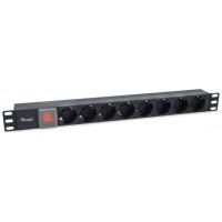 REGLETA ALIMENTACION RACK 19" 1U 8 TOMAS