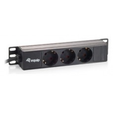 REGLETA ALIMENTACION RACK 10" 3 TOMAS 1U