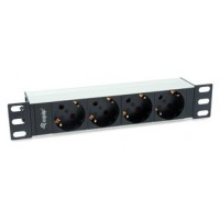 REGLETA ALIMENTACION ALUMINIO RACK 10" 1U 4 TOMAS