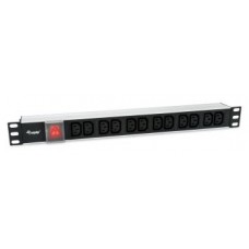 REGLETA ALIMENTACION ALUMINIO RACK 19" 1U 12