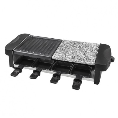 RACLETTE GRILL Y PIEDRA KUKEN RECTANGULAR 1200W