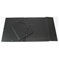 CARPETA FORMATO CUARTO GOMAS Y SOPALAS PVC NEGRA IBERPLAS 341CS00 (Espera 4 dias)