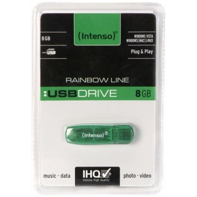 Intenso 3502460 Lápiz USB 2.0 Rainbow 8GB Verde