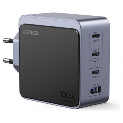 Ugreen Nexode S 100W 4-Port GaN Fast Charger EU gray Ordenador portátil, Teléfono móvil, Portátil, Batería portátil, Tableta Gris Corriente alterna Interior (Espera 4 dias) Ugreen Nexode S 100W 4-Port GaN Fast Charger EU gray Ordenador portátil, Teléfono móvil, Portátil, Batería portátil, Tableta Gris Corriente alterna Interior (Espera 4 dias)