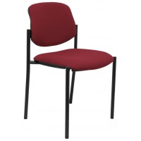 PIQUERAS Y CRESPO NOWY STYL Silla fija Styl bali granate chasis negro