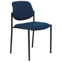 PIQUERAS Y CRESPO NOWY STYL Silla fija Styl similpiel azul marino chasis negro