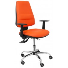 PIQUERAS Y CRESPO Silla Elche S 24 horas similpiel naranja con refuerzo lumbar ¡Ultimas unidades!!