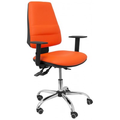 PIQUERAS Y CRESPO Silla Elche S 24 horas similpiel naranja con refuerzo lumbar ¡Ultimas unidades!!