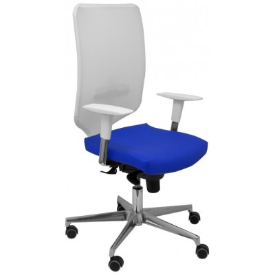 PIQUERAS Y CRESPO Silla Ossa blanca similpiel azul
