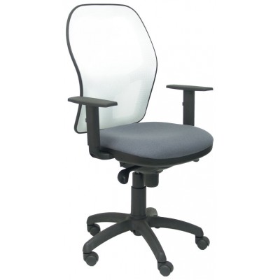PIQUERAS Y CRESPO Silla Jorquera malla blanca asiento bali gris oscuro