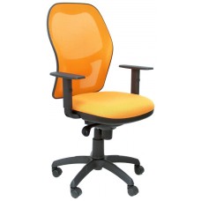 PIQUERAS Y CRESPO Silla Jorquera malla negro asiento bali naranja