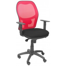PIQUERAS Y CRESPO Silla Jorquera malla roja asiento bali negro
