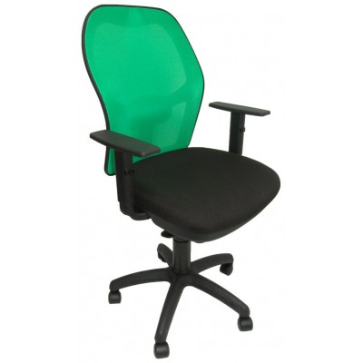 PIQUERAS Y CRESPO Silla Jorquera malla verde asiento bali negro