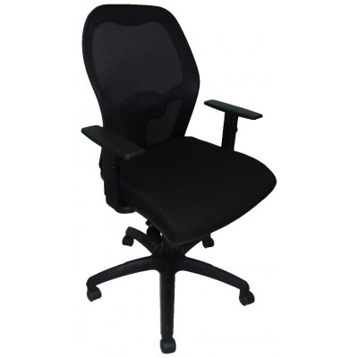 PIQUERAS Y CRESPO Silla Jorquera malla negra asiento bali negro con traslack