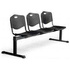 PIQUERAS Y CRESPO NOWY STYL Bancada Iso plastic 3 plazas PVC color negro