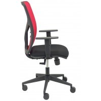 PIQUERAS Y CRESPO Silla Motilla malla roja asiento bali negro brazo regulable