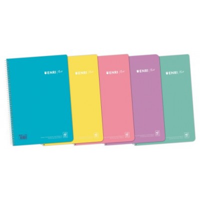 CUADERNO ESPIRAL + TP Fº 80H 4X4 C/M - SURTIDO PASTEL ENRI 400150287 (MIN5) (Espera 4 dias)