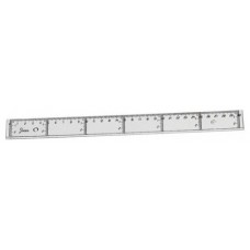 REGLA PLANA TRANSPARENTE EN PLASTICO INYECTADO 30 CM. FAIBO 41130 (Espera 4 dias)