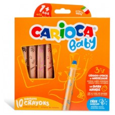 CAJA 10 LÁPICES 3 EN 1 + SACAPUNTAS CARIOCA BABY 42818 (Espera 4 dias)