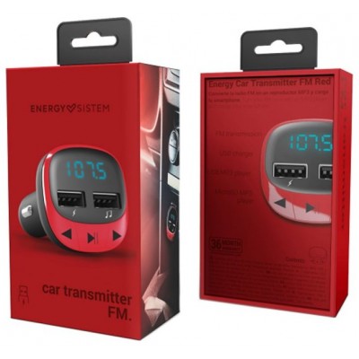 TRANSMISOR FM COCHE ENERGY SISTEM ROJO