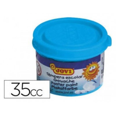 ESTUCHE TÉMPERA ESCOLAR 5 BOTES 35 ML - AZUL CYAN JOVI 50321 (Espera 4 dias)