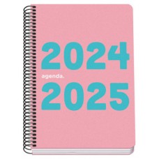 AGENDA ESCOLAR 2024-2025 TAMAÑO A5 TAPA POLIPROPILENO  DÍA PÁGINA MEMORY BASIC ROSA DOHE 51756 (Espera 4 dias)