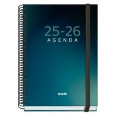 AGENDA ESCOLAR 2025-2026 TAMAÑO A5 TAPA CARTON FORRADO SEMANA VISTA PRIME BOREAL DOHE 52040 (Espera 4 dias)