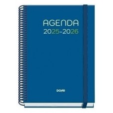 AGENDA ESCOLAR 2025-2026 TAMAÑO A5 TAPA CARTON FORRADO DÍA PÁGINA PRIME LOGIC DOHE 52047 (Espera 4 dias)