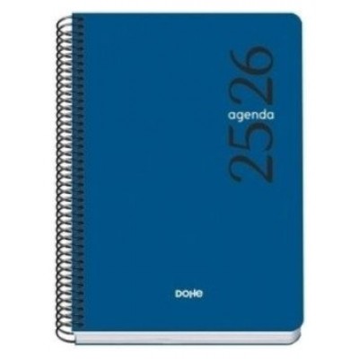 AGENDA ESCOLAR 2025-2026 TAMAÑO A5 TAPA POLIPROPILENO SEMANA VISTA MODELO ESENCIAL BASIC AZUL DOHE 52068 (Espera 4 dias)