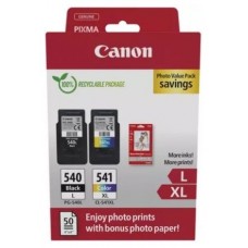 CANON CARTUCHO NEGRO/COLOR PG-541L/CL-541XL + PAPEL FOTO 4X6 (GP-501 50H)