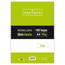 RECAMBIO PAQUETE 100 HOJAS A4 UNICLASIC 90 GR. LISO SIN MARGEN PAPYRUS 53390100 (Espera 4 dias)