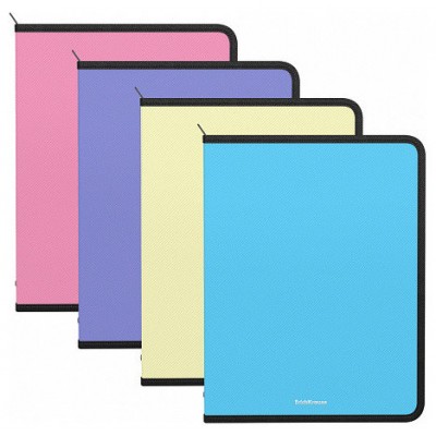 CARPETA POLIPROPILENO CON CREMALLERA MATT PASTEL A4 COLORES SURTIDOS ERICH KRAUSE 59221 (MIN4) (Espera 4 dias)