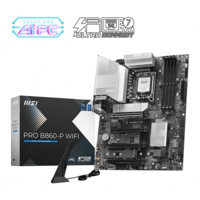 PLACA MSI PRO B860-P WIFI,INTEL,1851,B860,4DDR5,USB 10GBPS,WIFI,ATX (Espera 4 dias)