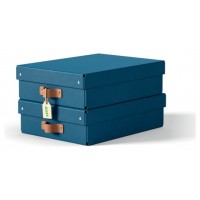 PACK 2 CAJAS DE ALMACENAMIENTO CART&Oacute;N MEDIANA BAJA COLOR AZUL LEITZ 61480068 (Espera 4 dias)