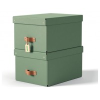 PACK 2 CAJAS DE ALMACENAMIENTO CART&Oacute;N MEDIANA COLOR VERDE LEITZ 61490050 (Espera 4 dias)