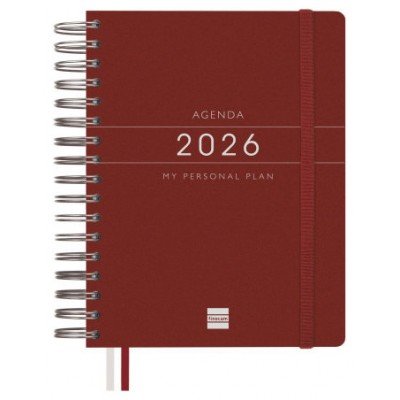 AGENDA 2026 TEMPUS 1/4 155X217MM DIA PAGINA BURDEOS FINOCAM 626307426 (Espera 4 dias)