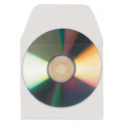 PACK DE 10 FUNDAS CD-DVD PP TRANSPARENTE AUTOADHESIVAS CON SOLAPA 3L 6832-10 (Espera 4 dias)