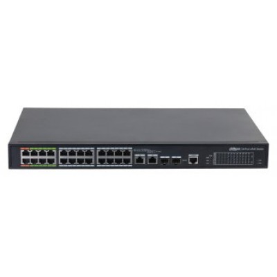 (DH-LR2226-24ET-360-V2) DAHUA SWITCH L2 EPOE GESTIONABLE 24 PUERTOS 10/100 (8 EPOE/EOC + 16 POE) + 2 UPLINK COMBO GIGABIT/SFP (Espera 4 dias)