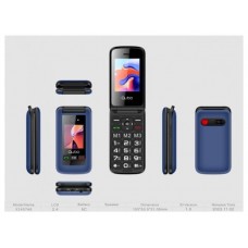 Telefono Qubo X-247BKC 2,4"+1,77" Azul