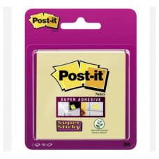 BLISTER BLOC 90 HOJAS NOTAS ADHESIVAS 76X76MM SUPER STICKY 654 CANARY YELLOW 6920SS-CY-EU POST-IT 7100172338 (Espera 4 dias)