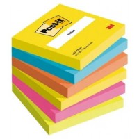 PACK 6 BLOCS 100 HOJAS NOTAS ADHESIVAS 76X76MM COLECCIÓN ENERGETIC 654-TFEN POST-IT 7100296019 (Espera 4 dias)