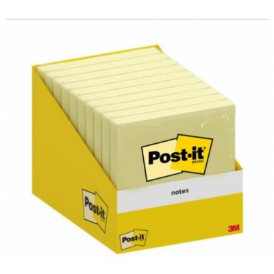 BLOC 100 HOJAS NOTAS ADHESIVAS 76X76MM CANARY YELLOW ENCELOFANADO CAJA DISPENSADORA 6820-CY-W10 POST-IT 7100317841 (Espera 4 dias)