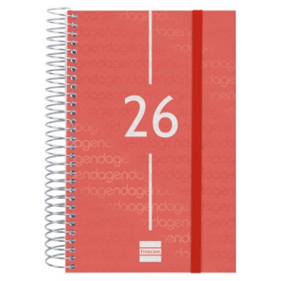 AGENDA 2026 BASIC YEAR E5 117X181MM DIA PAGINA ROJO FINOCAM 741093026 (Espera 4 dias)