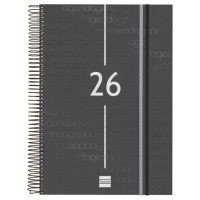 AGENDA 2026 BASIC YEAR E40 210X297MM DIA PAGINA NEGRO FINOCAM 741116026 (Espera 4 dias)