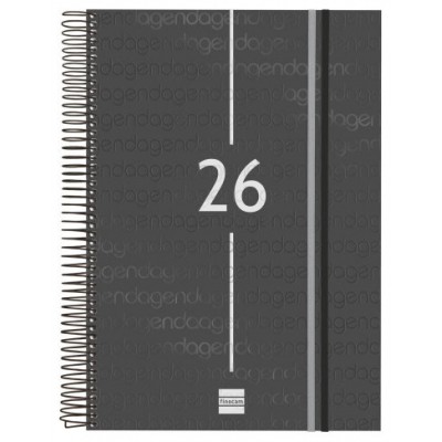 AGENDA 2026 BASIC YEAR E40 210X297MM DIA PAGINA NEGRO FINOCAM 741116026 (Espera 4 dias)