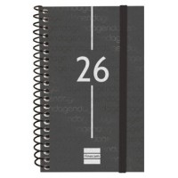 AGENDA 2026 BASIC YEAR E3 79X127MM SEMANA VISTA HORIZONTAL NEGRO FINOCAM 741426026 (Espera 4 dias)