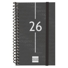AGENDA 2026 BASIC YEAR E3 79X127MM SEMANA VISTA HORIZONTAL NEGRO FINOCAM 741426026 (Espera 4 dias)