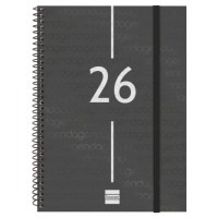 AGENDA 2026 BASIC YEAR E10 155X212MM SEMANA VISTA HORIZONTAL NEGRO FINOCAM 741456026 (Espera 4 dias)