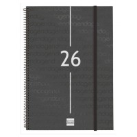 AGENDA 2026 BASIC YEAR E40 210X297MM SEMANA VISTA HORIZONTAL NEGRO FINOCAM 741466026 (Espera 4 dias)
