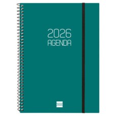 AGENDA 2026 BASIC OPAQUE E10 155X212MM SEMANA VISTA HORIZONTAL VERDE FINOCAM 742762026 (Espera 4 dias)